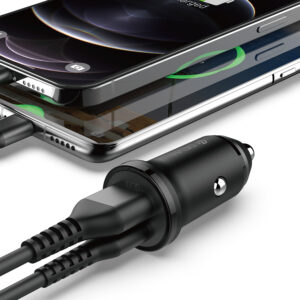 Devia automobilinis įkroviklis Smart Mini PD QC 3.0 30W 1x USB 1x USB-C baltas - Image 7