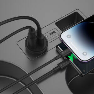 Devia automobilinis įkroviklis Smart Mini PD QC 3.0 30W 1x USB 1x USB-C baltas - Image 8