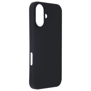 Satin Flex Apple iPhone 16 dėklas, juodas