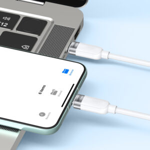 BWOO 65W laidas USB-C - USB-C 1m baltas - Image 4