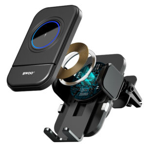 BWOO automatinis 15W belaidis įkroviklis automobilinis laikiklis ZJ137 - Image 3