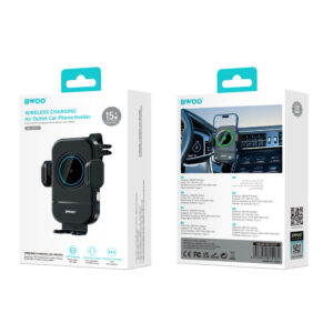 BWOO automatinis 15W belaidis įkroviklis automobilinis laikiklis ZJ137 - Image 4