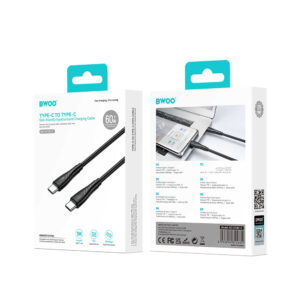 BWOO 60W laidas USB-C - USB-C BO-X318 1m juodas - Image 4