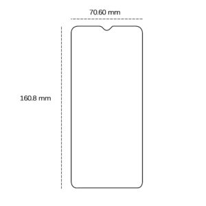 Grūdintas stiklas 2,5D, skirtas Samsung Galaxy M02 / M02S / A20S / A03 / A03s / A02 / A02S / A70 / A70S / Realme C35 - Image 3