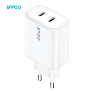 BWOO CDA206 PD 35W sieninis įkroviklis 1x USB-C jungtis baltas