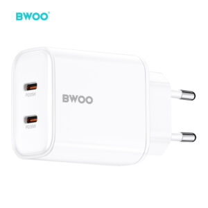 BWOO CDA206 PD 35W sieninis įkroviklis 1x USB-C jungtis baltas - Image 2