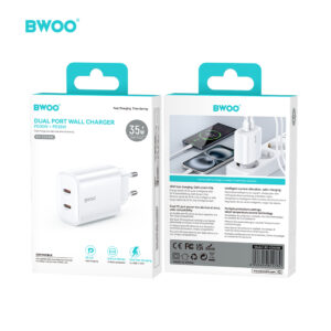 BWOO CDA206 PD 35W sieninis įkroviklis 1x USB-C jungtis baltas - Image 4