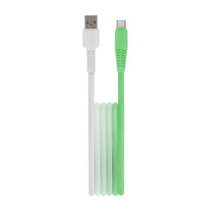 Setty laidas USB - USB-C 1,5 m 3A KGA-C-1.5320 mėtų ir baltos spalvos gradientas