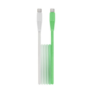 Setty laidas USB-C – USB-C 1,5 m 3A KGC-C-1.5320 mėtų ir baltos spalvos gradientas