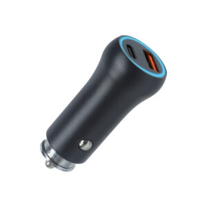 Setty automobilinis įkroviklis USB-A + USB-C 20W CC-AC-201 juodas