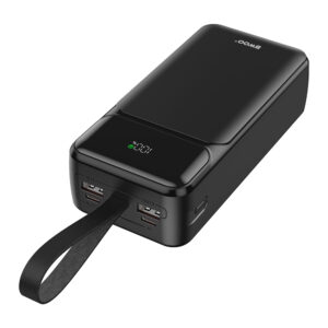 BWOO 65W išorinė baterija 30000 mAh 2x USB-A, 1 x USB-C su LCD ekranu, juoda - Image 2