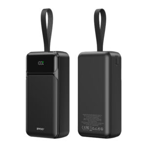 BWOO 65W išorinė baterija 30000 mAh 2x USB-A, 1 x USB-C su LCD ekranu, juoda - Image 3