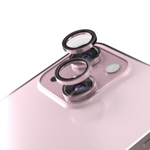 Etteri kameros objektyvo apsauga, skirta Apple iPhone 15 / 15 Plus, rožinė