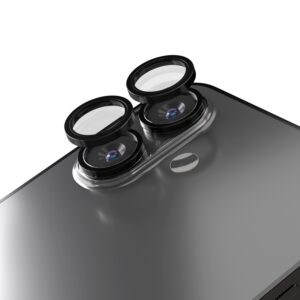 Etteri kameros objektyvo apsauga, skirta Apple iPhone 16 / 16 Plus, juoda