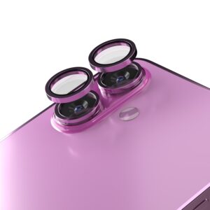 Etteri kameros objektyvo apsauga, skirta Apple iPhone 16 / 16 Plus, rožinė