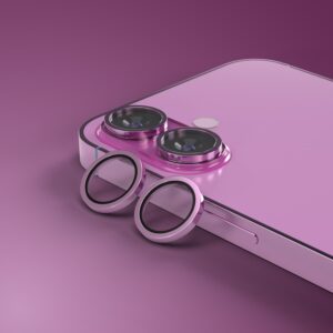 Etteri kameros objektyvo apsauga, skirta Apple iPhone 16 / 16 Plus, rožinė - Image 3