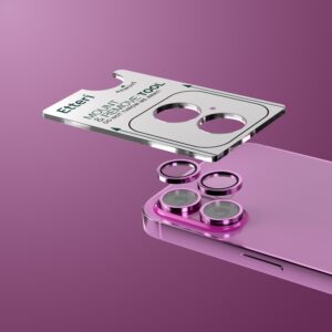 Etteri kameros objektyvo apsauga, skirta Apple iPhone 16 / 16 Plus, rožinė - Image 4