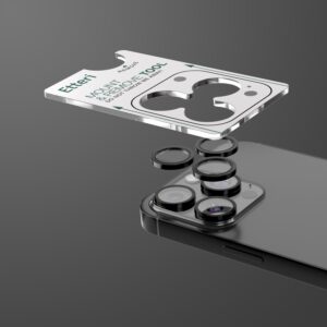Etteri kameros objektyvo apsauga, skirta Apple iPhone 16 Pro / 16 Pro Max, juoda - Image 4