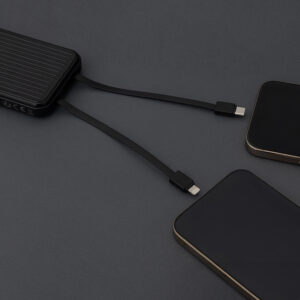 Maxlife išorinė baterija su integruotais laidais MXPB-06 PD QC 22,5W 10000 mAh juoda - Image 5
