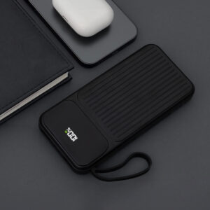Maxlife išorinė baterija su integruotais laidais MXPB-06 PD QC 22,5W 10000 mAh juoda - Image 8