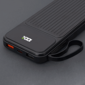 Maxlife išorinė baterija su integruotais laidais MXPB-06 PD QC 22,5W 10000 mAh juoda - Image 9