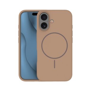Plonas silikoninis Mag dėklas, skirtas Apple iPhone 16 Pro Max 6,9", rudas