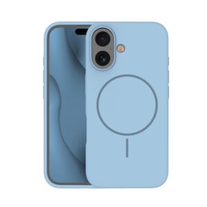 Plonas silikoninis Mag dėklas, skirtas Apple iPhone 16 6,1", šviesiai mėlynas