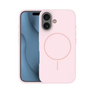 Plonas silikoninis Mag dėklas, skirtas Apple iPhone 16 Pro Max 6,9", šviesiai rožinis