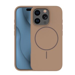 Plonas silikoninis Mag dėklas, skirtas Apple iPhone 17 Air 6,6" rudas
