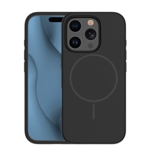 Plonas silikoninis Mag dėklas, skirtas Apple iPhone 17 Air 6,6", juodas