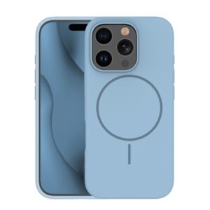 Plonas silikoninis Mag dėklas, skirtas Apple iPhone 17 Air, šviesiai mėlynas