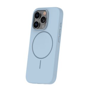 Plonas silikoninis Mag dėklas, skirtas Apple iPhone 12 / 12 Pro 6,1" šviesiai mėlynas - Image 2