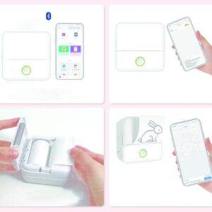 Setty Mini terminis spausdintuvas bluetooth DT1-0 baltas - Image 3