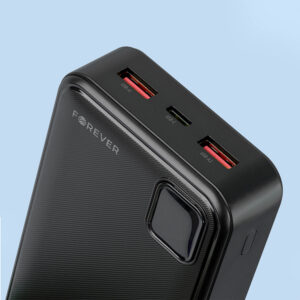 Forever išorinė baterija TB-300L PD QC 22,5W 20000 mAh juoda - Image 5