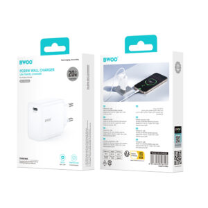 BWOO sieninis įkroviklis 20W CDA226 QC 1x USB-C juodas - Image 5