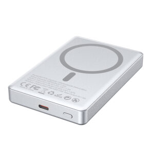 BWOO itin plonas aliumininis magnetinis išorinis akumuliatorius P76 PD 20W 10000 mAh su skaitmeniniu ekranu ir USB-C jungtimi, juodas - Image 3
