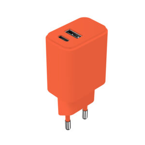 Setty įkroviklis USB + USB-C 20W LSIM-AC-2010 oranžinis