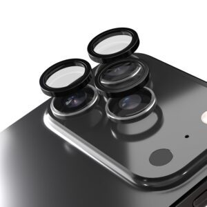 Etteri fotoaparato objektyvo apsauga, skirta Apple iPhone 17 Pro / 17 Pro Max, juoda