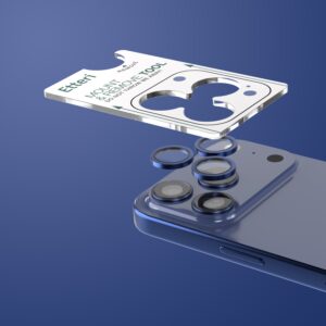 Etteri kameros objektyvo apsauga, skirta Apple iPhone 17 Pro / 17 Pro Max, mėlyna - Image 3