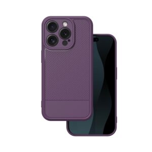 Paprastas Carbon dėklas, skirtas Apple iPhone 15 Pro 6,1" violetinis