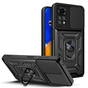 Defender Slide dėklas, skirtas Xiaomi Redmi Note 11 4G (GLOBAL) / Redmi Note 11s 4G, juodas