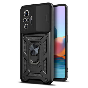 Defender Slide dėklas, skirtas Xiaomi Redmi Note 10 Pro / 10 Pro Max, juodas