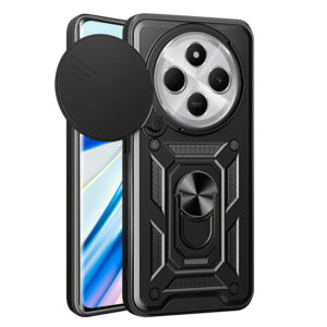 Defender Slide dėklas, skirtas Xiaomi Redmi 14C 4G/ 14C 5G / Redmi A4 / POCO C75, juodas