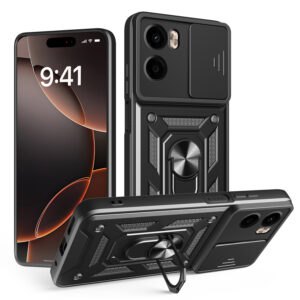 Defender Slide dėklas, skirtas Xiaomi Redmi Note 15 5G (EU), juodas