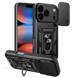 Defender Slide dėklas, skirtas Apple iPhone 17 Pro 6,3" juodas