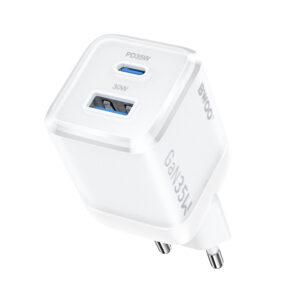BWOO GaN sieninis įkroviklis CDA222 PD 35W 1 x USB 1 x USB-C, baltas - Image 3