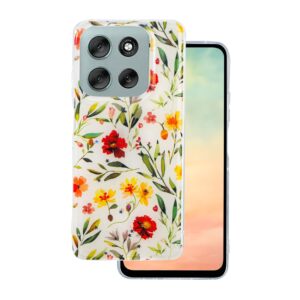 Glow Glam dėklas, skirtas Motorola Moto G86, baltas