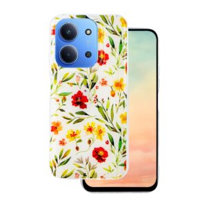 Glow Glam dėklas, skirtas Xiaomi Redmi 15C 4G EU / 15C 5G EU (173.16 x 81.06 x 8.2 mm) baltas