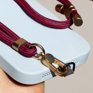 Universalus telefono dirželis, elegantiškas, bordo spalvos - Image 3