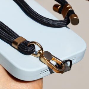 Universalus telefono dirželis, elegantiškas, juodas - Image 3